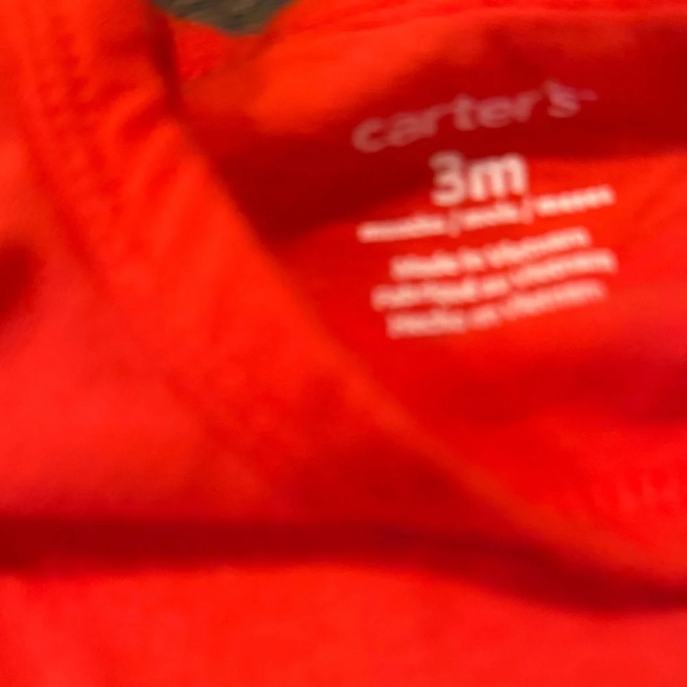 Carter's Vibrant Red Baby Little Sister Onesie